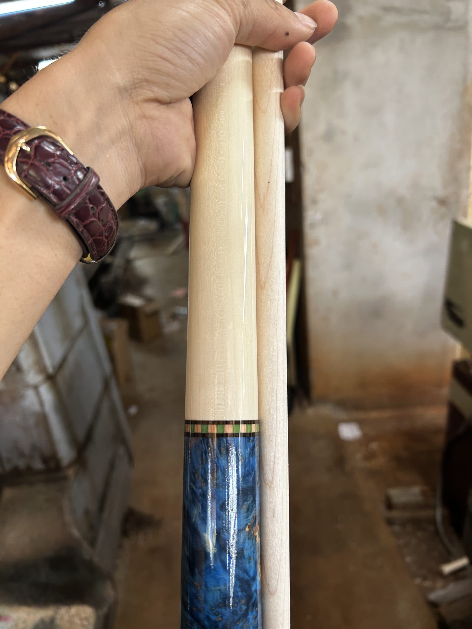 Cơ bida Xanh ghép chỉa gỗ jacoby thumbnail 6