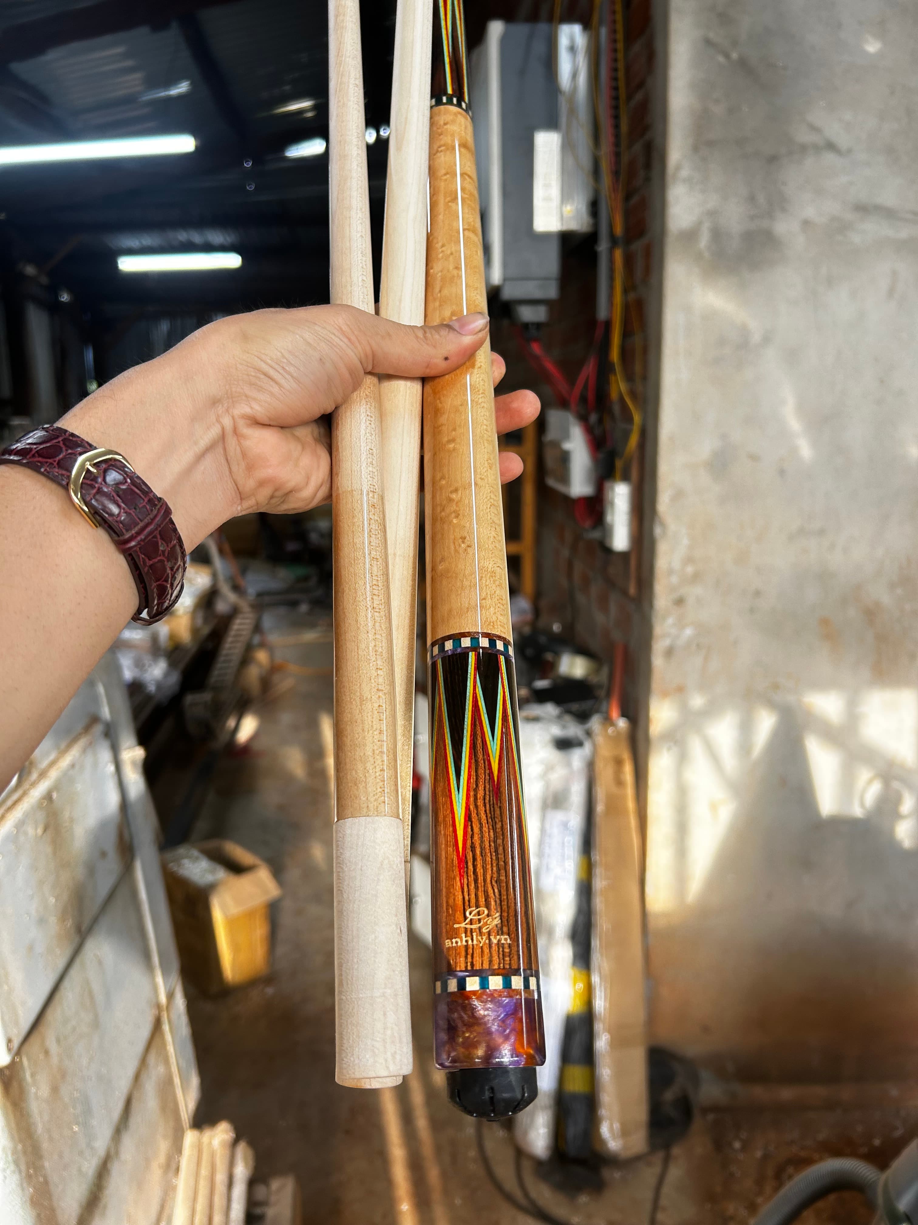Cơ bida chỉa bocote ghép mắt chim thumbnail 5